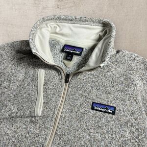 Patagonia Better Sweater 1/4 Zip Jacket Womens Small Gray Heather Fleece Pockets